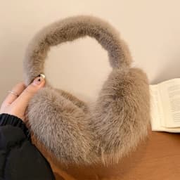 Solid Color Soft Plush Ear Warmer Winter Warm Earmuffs Fashion Ear Cover Outdoor Cold Protection Ear-Muffs Folding Earflap