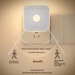 4pcs Modern LED Night Lights Plug Into Wall, Motion Sensor Night Light Plug In Corridor, Bedroom, Staircase, Kitchen, Bathroom