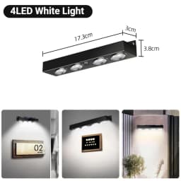 4/8LED Solar Outdoor Waterproof Wall Light with Lens Super Bright Garden Decoration Solar Signboard Lights Doorplate Lamp