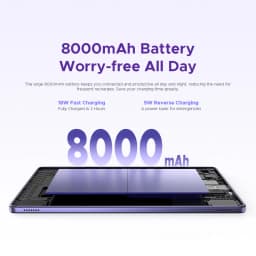 DOOGEE Tab G6+ Tablet Android 15 Gemini Al 11'' Display Dual Speakers 8000mAh Battery 8GB 256GB Support Widevine L1 Smart Pad