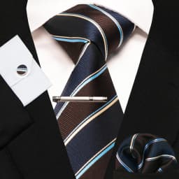 8cm Silk Mens Ties Green Black Ties Plaid Stripe Necktie Pocket Square Cufflinks Tie Clips Set Men's Wedding Business Party Tie