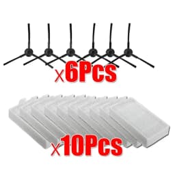 For ILife V5 V5S V3 V3S V5Pro V50 V55 X5 Robot Vacuum Cleaner Spare Parts, Side Brush HEPA Filter Mop Velcro Replacement Parts