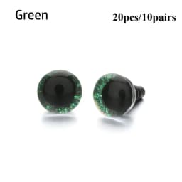 10Pairs 10mm Puppet Crystal Eyes Glitter Crystal Eyes Stuffed Toys Parts Eyes Crafts with Washer DIY Doll Accessories