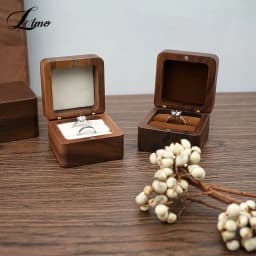 Luxury Wood Jewelry Box Wedding Ring Box Earring Rings Box Jewelry Organizer Box Jewelry Gift Packaging Box Bracelet Package