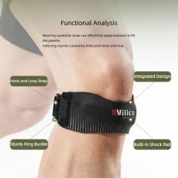 1pc VILICO Patellar Strap, Knee Protector Patellar Tendon Support Suitable for Running, Basketball, Jumper Knees, Tennis, Volley