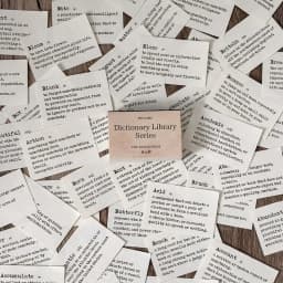 100Pcs Vintage Dictionary Library Series Word Label Craft Paper Memo Pad Junk Journal Diary Album Scrapbooking Material Paper