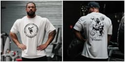 Silverback Gorilla Gym T-Shirt, All-Seeing Eye Spartan Graphic, Cotton Workout Streetwear For Men Bodybuilding Powerlifting