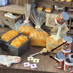 Handmade Premium Mini Food Set - Sandwich/Cake/Rainbow Cake/Hot Dog | Artisan Dollhouse Decor | Customizable Baking Miniatures