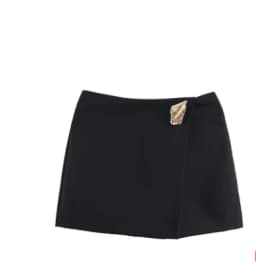 KONDALA Casual Chic Brown Mini Shorts Skirt Front Split High Waist Wide Leg Shorts Women Fashion 2025 Streetwear Fall Shorts