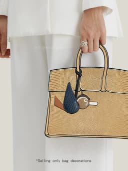 Crocodile & Lizard Skin Bird Charm Handmade Luxury Bag Charm Pendant For Birkin & Kelly Bag Unique Designer Handbag Accessory