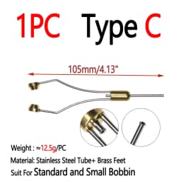 Bimoo Steel-Alloy and Bi-ceramic Tip Fly Tying Bobbin Holder Standard & Small Thread Bobbin Fishing Dry Wet Fly Lure Making Tool