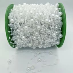 5/10yards 3-8mm Fishing Line Artificial Pearls String Beads Chain for Diy Christmas Tree Wreath Decoration Party Supplies