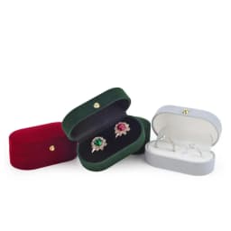 High-grade Double Slot Ring Box Jewelry Box for Wedding Proposal Engagement Ring Gift Storage Velvet Jewelry Organizer Box