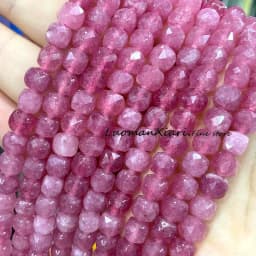 7-8MM Square Aquamarine Chalcedony Natural Stone Loose Cube Spacer Beads for Jewelry Making Diy Bracelet Charms Accessories