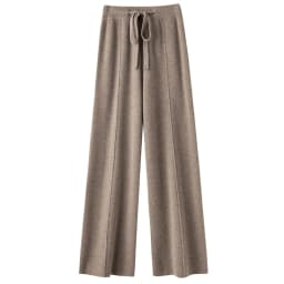 Wool Knitted Wide Leg Pants for Women in Autumn and Winter, with a Draping Feel and Straight Tube Wool Casual Woolen Pants
