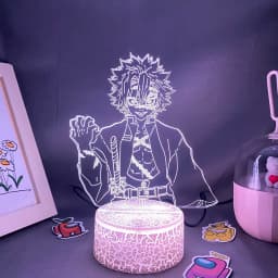Anime Demon Slayer Figure 3D LED Neon Nightlights Birthday Gift for Friends Otaku Bedroom Decor Manga Lava Lamp Kimetsu No Yaiba