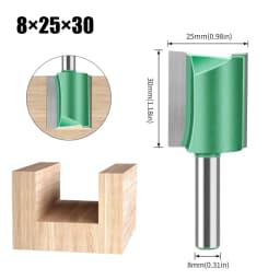 3mm-20mm Diameter 8mm Shank Straight Bit Tungsten Carbide Single Double Flute Router Bit Wood Milling Cutter For Woodwork Tool