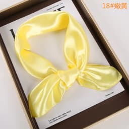 Solid-color Square Scarf single-color Imitation Silk Small Square Plain Glossy Satin Color Tween Performance Silk Scarf SJ19