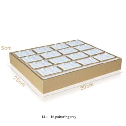 Organizer Case Jewellery Display Ring Tray Earring Holder Various Models Wholesale Luxury Gold White PU Necklace Jewelry