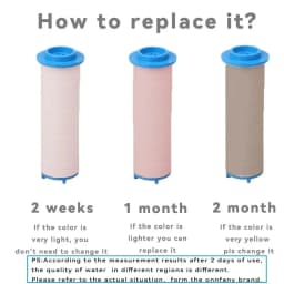 10-Piece Handheld Shower Filter Set, Hard Water Replacement Filters, Remove Chlorine & Harmful Substances, Shower Experience