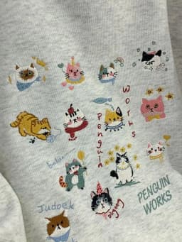 Loose Fit Long Sleeve Pure Cotton Crew Neck Sweatshirt Women's Cartoon Embroidery Early Autumn Hong Kong Style Design Sen...