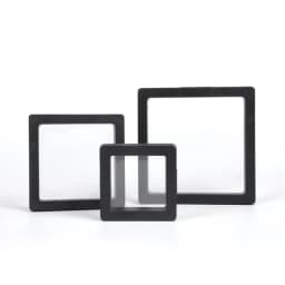 7x7cm 3D Suspension Box Shadow Box Jewelry Display Stand Ring Pendant Holder Protect Jewelry Stone Presentation Case