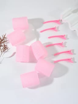 12pcs Curling Tool Set with 6 Non Heat Curlers and 6 Clips, available in multiple sizes Special for real hair wigs