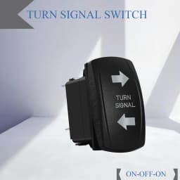 Waterproof 12V/24V 7-Pin DPDT Reverse Polarity Rocker Switch Blue LED Latching/Momentary On-Off-On for DC Linear Actuators Motor