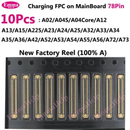 10/50pcs USB Charging FPC Connector on Mother Board For Samsung A52 A72 A22 A12 A15 A33 A53 A56 A73 Charger Plug on Board
