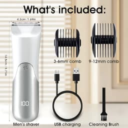 Trimmer Shaver For Man Electric Beard Whisker Sideburns Razor Electric USB Rechargeable Li-ion Battery Display Body Hair Removal