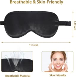 4 Pack Silk Sleep Mask - 100% Blackout, Zero Eye Pressure, Blindfold with Adjustable Strap, Super Soft Travel Eye Covers