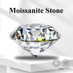 Lab Moissanite Stone Round Cut D Color VVS1 0.1ct-12ct Lab Grown Gemstone Charms for Jewelry Making Pass Diamond Tester