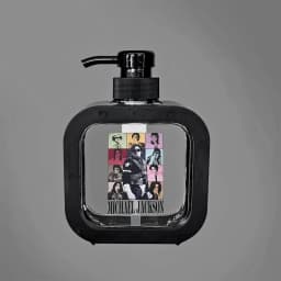 300ML Michael Jackson Transparent Soap Dispensers Refillable Portable Empty Bottle Shower Gel Detergent Dispensing Bottle Gift