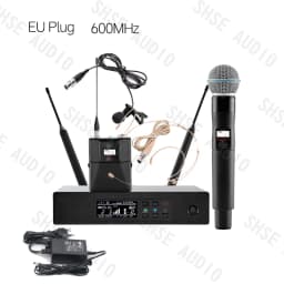 Qlxd B58 Headband Lavalier Professional Wireless Microphone Set Stable Transmission Suitable for Stage Performance Equipment