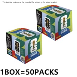 Panini 2026 FIFA World Cup Sticker Sealed Box 50 Packs Estimated 350 Collectible Soccer Player Blind Stickers For Fan Collection