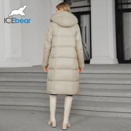 ICEbear 2024 Women's Down Jacket Long Cap Lining Clip 2 Pieces Warm Soft Large Pocket Zipper Comforter Women's Jacket GWD4568I
