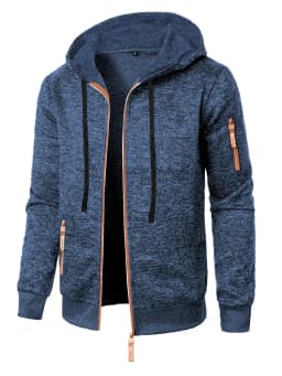 Men's Hoodies Autumn Winter Solid Zip Up Hoodie Men Sweatshirts Cardigans Long Sleeve Hooded Sweatshirt Men Hoody Outerwear