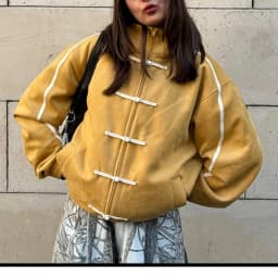 Combhasaki Women's Chinese Frog Button-down Jacket Y2k Vintage Zip Up Sweatshirt Funnel Neck Bomber Jacket Preppy Streetwear