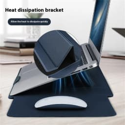 PU Leather Laptop Computer Sleeve Case Bag Stand Cover Pouch Man Women 13 14 15 15.6 16 inch for Macbook Air Samsung HP Lenovo