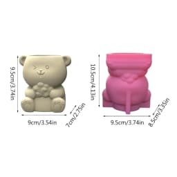 3D Animal Flowerpot Pen Holder UV Crystal Epoxy Mold Elephant Cement Plaster Clay Resin Silicone Mould DIY Crafts Casting Mold