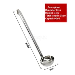 Stainless Steel Long Handle Ladle Serving Spoon Big Round Dinner soup Scoop Buffet Creative Kitchen Cooking Utensils Tableware
