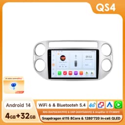 9'' AI Intelligent System Car Radio for VW Volkswagen Tiguan 1 NF GPS Wireless CarPlay Android Auto 4G 2 Din 2din Autoradio WIFI