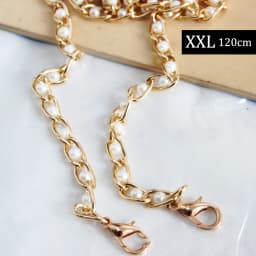 New 1PC Pearl Bag strap For Handbag Belt DIY Purse Replacement Handles Cute Bead Metal Chainfor Bag Accessories Gold Clasp
