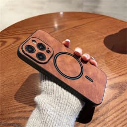 Luxury Wireless Charging Magnetic Cortex Leather Phone Case For iPhone 16 13 12 15 17ProMax 14Plus 18Pro Shockproof Bumper Cover