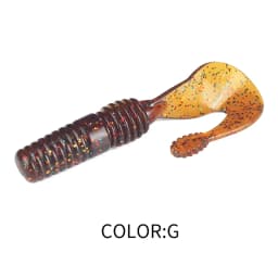 Supercontinent Soft Lure Grub Worm Power Tail 7cm Grub Screw Thread Wobbler Swimbait For Bass Trout