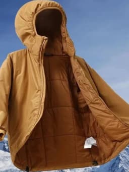 Warm Cotton Jacket "Bird" Lightweight Outdoor P Cotton Hooded Sports Coat Windproof down Alternative Fashionable Urban Style