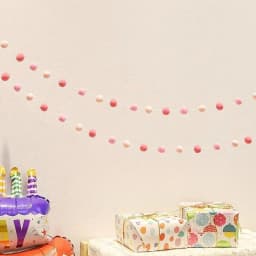 DIY 30pcsX2.5cm Plush Balls Banner Wall Hanging Decor Baby Shower Birthday Party Christmas Garland Party Photo Props Supply
