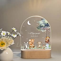 Personalized Children Animal Lamp Custom First Name 3D Night Light For Baby Kids Bedroom Home Decoration Birthday Christmas Gift