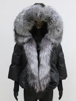Women Coat White Duck Down Jacket Super Large Real Red Fox Fur Collar Hooded New Fashion Outerwear Puffer Jacket New