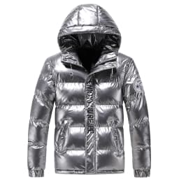 Winter Outdoor High Quality Bright Padded Jacket Trendy Hoodie Thickened Windproof Warm Non Washable Down Jacket Cotton Jacket